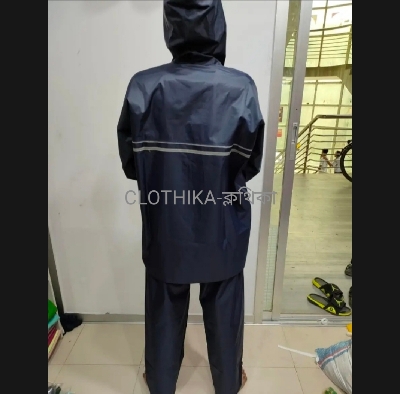 Picture of PVC Nylon Raincoat for Men Stylish,Trendy Fashionable Blue/Black