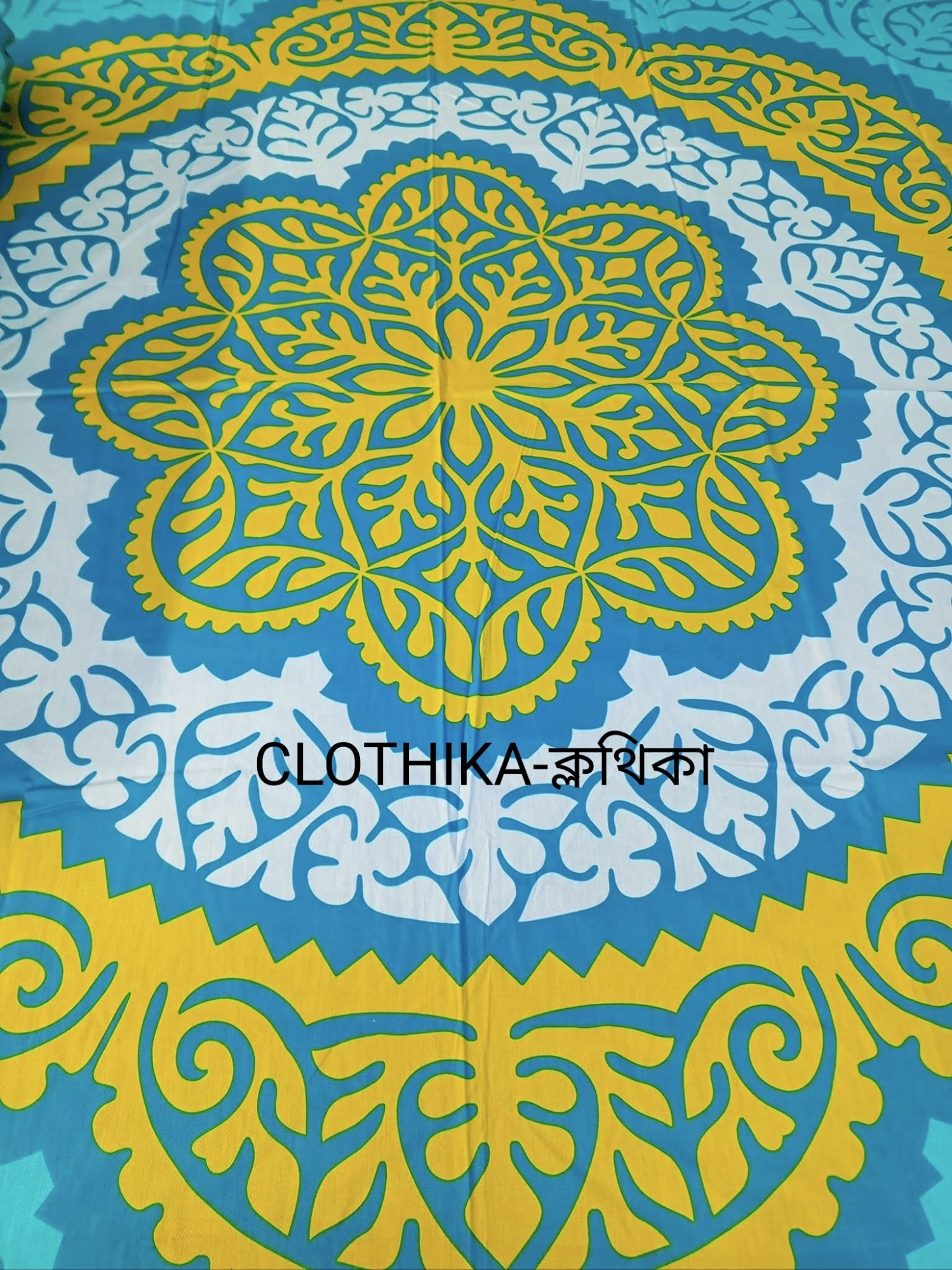 Picture of Digital Home Tex Luxury panel bedsheet king size (8feet/7.5feet) with 2 pillows cover & 1 side pillow cover for Home decorations