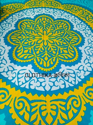 Picture of Digital Home Tex Luxury panel bedsheet king size (8feet/7.5feet) with 2 pillows cover & 1 side pillow cover for Home decorations