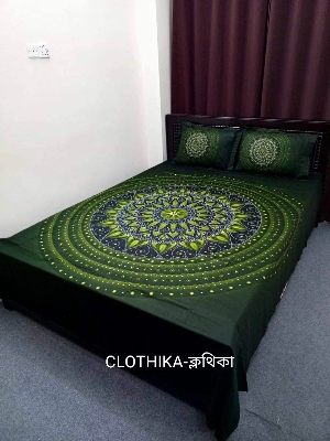 Picture of New Design Luxury panel bedsheet king size (8feet/7.5feet) with 2 pillows cover & 1 side pillow cover for home decorations