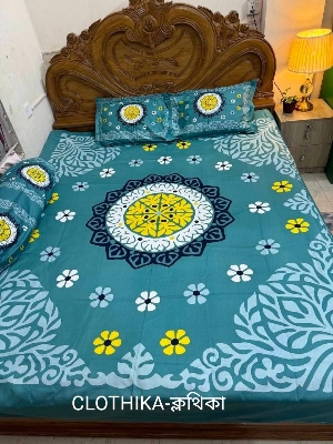 Picture of New Design Luxury Panel Bedsheet king size (8feet/7.5feet) with 2 pillows cover for home decorations
