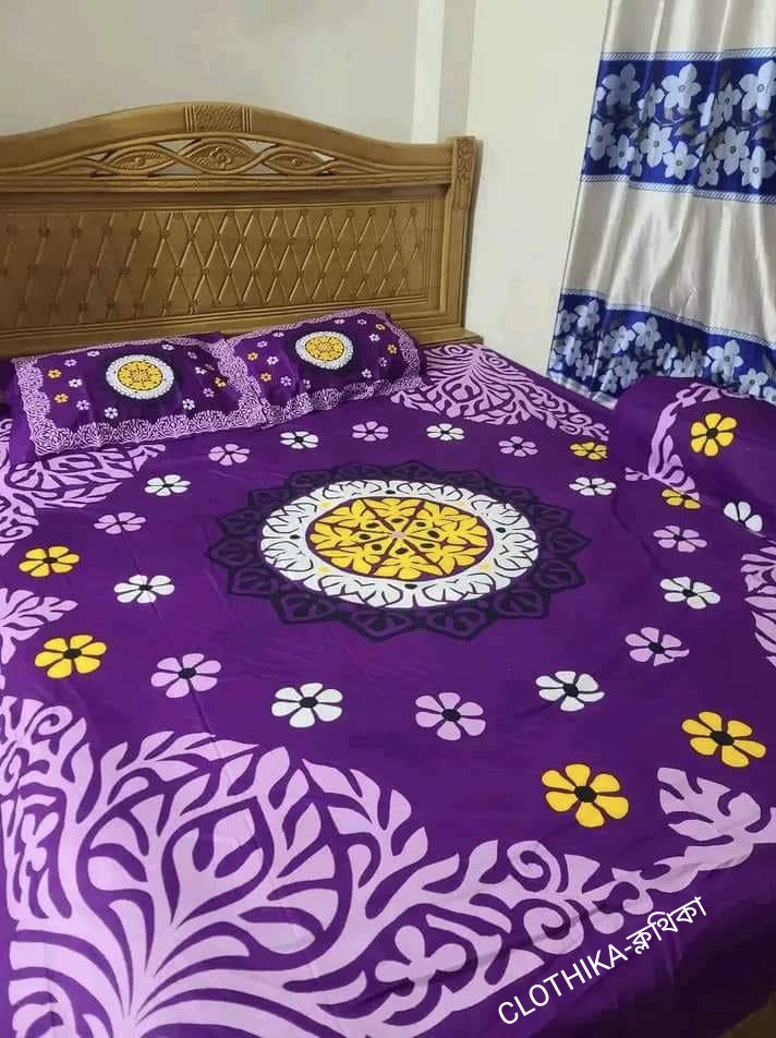 Picture of New Design Luxury Panel Bedsheet king size (8feet/7.5feet) with 2 pillows cover for home decorations