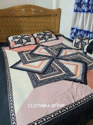 Picture of New Design Luxury Panel Bedsheet king size(8feet×7.5feet) with pillows cover & 1side pillow cover for home decorations