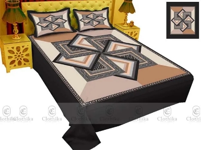 Picture of New Design Luxury Panel Bedsheet king size(8feet×7.5feet) with pillows cover & 1side pillow cover for home decorations