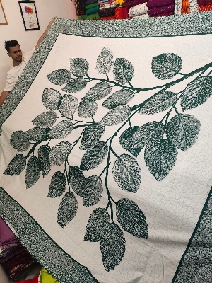 Picture of New Design Luxury Panel Bedsheet king size (8feet×7.5feet) with 2 pillows cover & 1 side pillow cover for home decorations