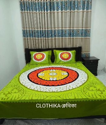 Picture of Premium Quality New design Bedsheet with 2 pillows cover & 1 side pillow cover