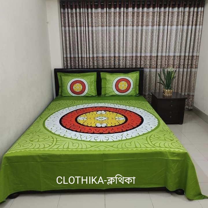 Picture of Premium Quality New design Bedsheet with 2 pillows cover & 1 side pillow cover