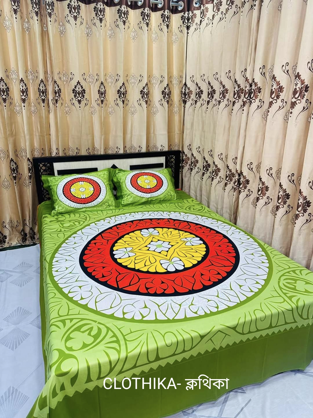 Picture of Premium Quality New design Bedsheet with 2 pillows cover & 1 side pillow cover