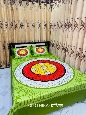 Picture of Premium Quality New design Bedsheet with 2 pillows cover & 1 side pillow cover