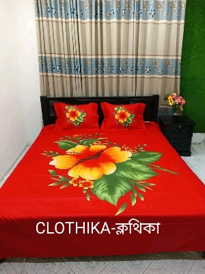 Picture of New Design Luxury Panel Bedsheet king size(8feet×7.5feet) with 2 pillows cover for home decorations