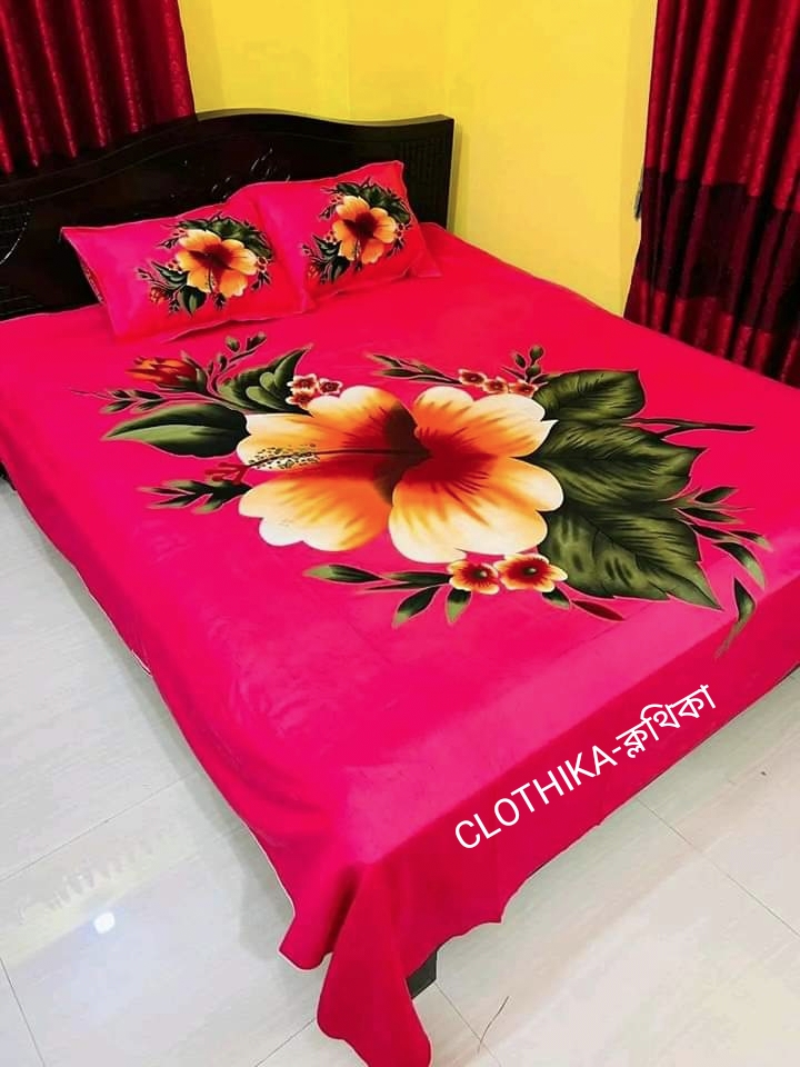 Picture of New Design Luxury Panel Bedsheet king size(8feet×7.5feet) with 2 pillows cover for home decorations