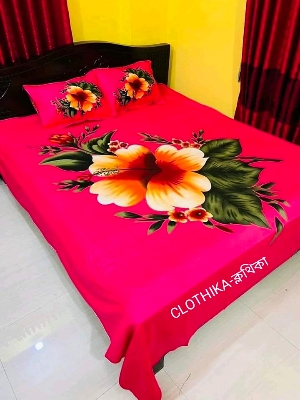 Picture of New Design Luxury Panel Bedsheet king size(8feet×7.5feet) with 2 pillows cover for home decorations