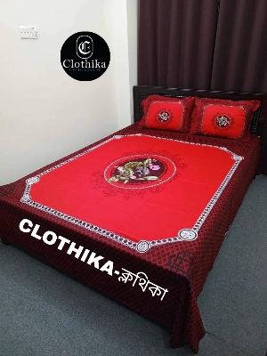 Picture of New Design Luxury Panel Bedsheet king size(8feet×7.5feet) with 2 pillows cover for home decorations