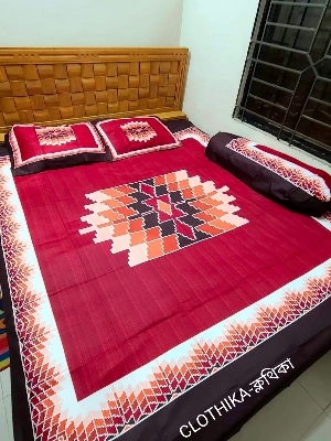 Picture of New Design Luxury Panel Bedsheet king size(8feet×7.5feet) with 2 pillows cover & 1side pillow cover for home decorations