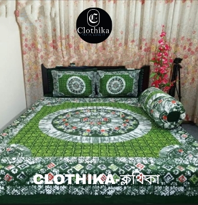 Picture of New Design Luxury Panel Bedsheet king size(8feet×7.5feet) with 2 pillows cover & 1side pillow cover for home decorations