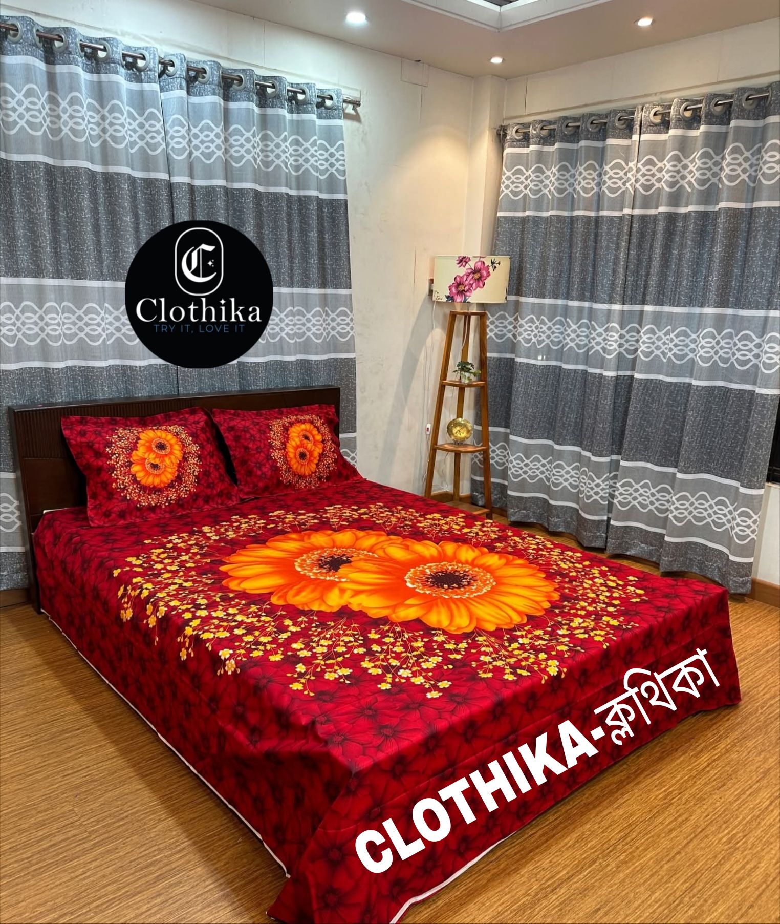 Picture of Pakiza Home Tex Luxury Panel  Bedsheet King size(8feet×7.5feet) with 2 pillows cover for home decorations