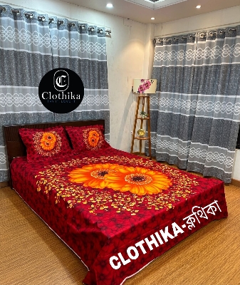 Picture of Pakiza Home Tex Luxury Panel  Bedsheet King size(8feet×7.5feet) with 2 pillows cover for home decorations
