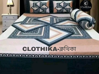 Picture of Premium Quality Panel Bedsheet King size(8feet×7.5feet) with 2 pillows cover & 1side pillow cover for home decorations