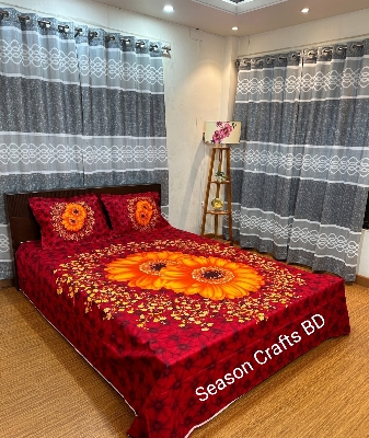 Picture of Pakiza Home Tex Luxury Panel Bedsheet king size(8feet×7.5feet) with 2 pillows cover for home decorations