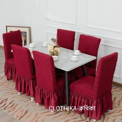 Picture of 6 Seats Turkish Spandex Fabrics Chair cover for home decorations