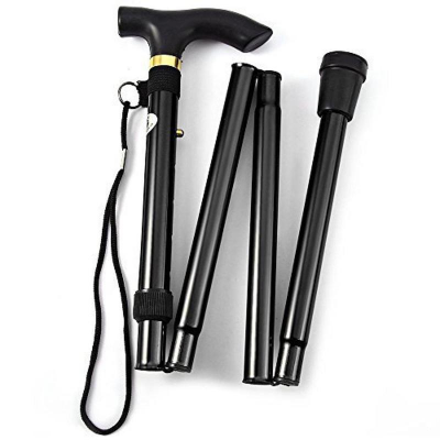 Picture of Folding Crutch Walking Cane Folding Stick with Adjustable Length (33-37 Inch)