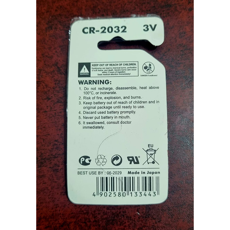 Picture of MAXELL CR2032 Battery 3 Volt: 1 pcs