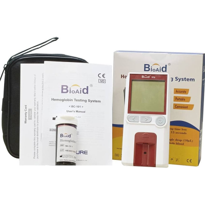 Picture of Bioaid Hemoglobin Meter kit with 50pcs Strips