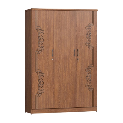 Picture of Furniture Express Antique Secure 3-Door Almirah, Partex MDF Laminated Board Wardrobe 72/48