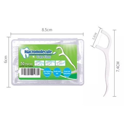 Picture of Procare Macromolecule Dental Floss Pick Toothpick Inner dental Cleaner Tooth Picks-50 pcs