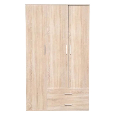 Picture of Furniture Express Avant-garde - High Quality 3 Door Almirah / Wardrobe with Drawer, Shelves & Hanging Space for Clothes Wooden Utility Cupboard