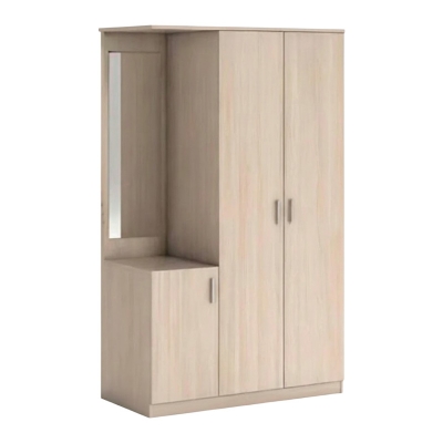 Picture of Furniture Express Modern Design Dresser Almirah with Clothe Storage Shelf & Locker Drawer / Dreeing Mirror Almari /Melamine Board Cloth Storage Wardrobe