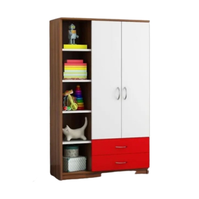 Picture of Furniture Express Quirky Finds - Premium Design Luxury Pull out Almirah with 2 Drawer and 1open Shelf for Book or Display Unit/ Cloth Hanger Storage