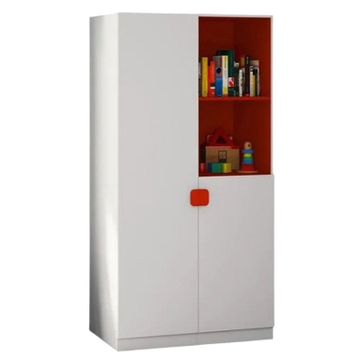 Picture of Furniture Express Unique Design 2 Door Almirah with Open Shelf & Inner Locker Drawer/ Bedroom Furniture Wardrobe/ Cloth Storage Cabinet/ display shelf