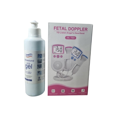 Picture of Fetal doppler Rate Monitor Baby Fetal Sound Heart Detector LCD Display with gel