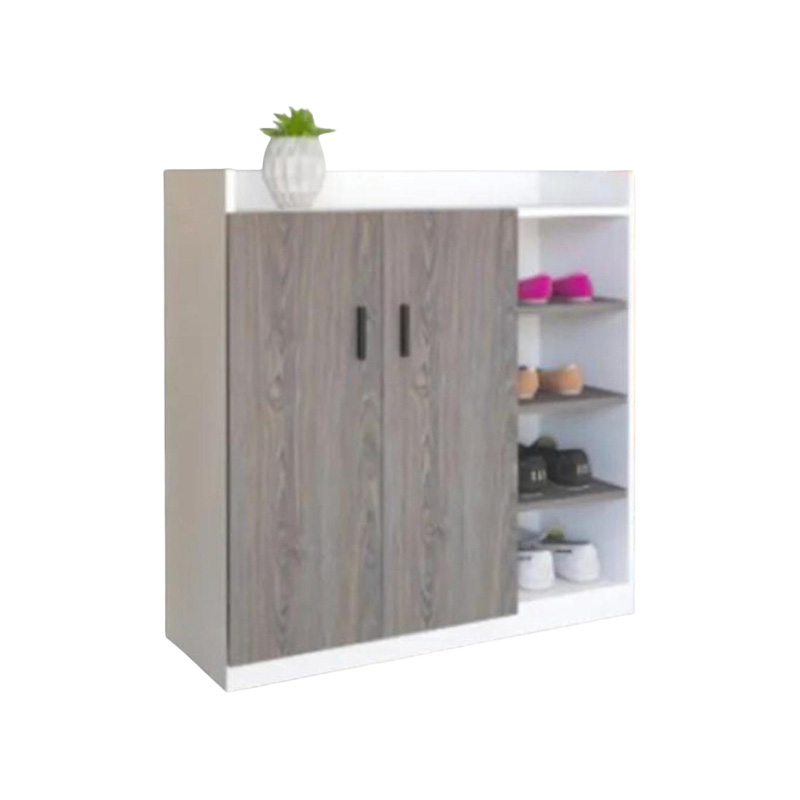 Picture of Furniture Express Best Quality Furniture Shoe Rack with Cover Shoe Shelf Laminated Board (Finish Color - Albino and White) - Minimalistic Sophistication