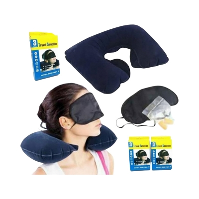 Picture of 3 in 1 Travel Set - Neck Pillow, Eye Mask and Ear Plug