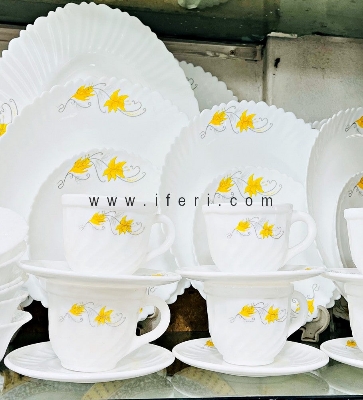 Picture of 57  Pcs Pyrex Opal Glassware White Oven Save Dinner Set - Dinner Set