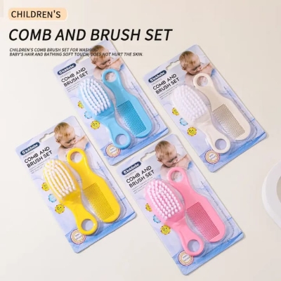 Picture of  Head Care Massage Comb Baby Grooming Kit Set Removing Fetal Moss Baby Safety Brush Portable Combination Set