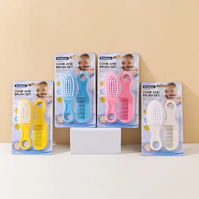 Picture of  Head Care Massage Comb Baby Grooming Kit Set Removing Fetal Moss Baby Safety Brush Portable Combination Set