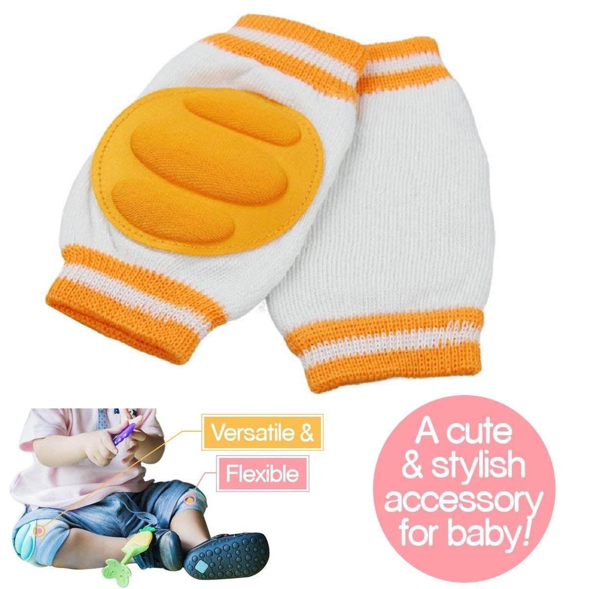 Picture of Adjustable Breathable Waterproof Safety Protector Anti-Slip Elastic Knee Elbow Pads Cushion for Babies