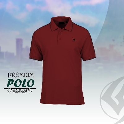 Picture of Shohure Red Color Short Sleeve Polo Tshirt