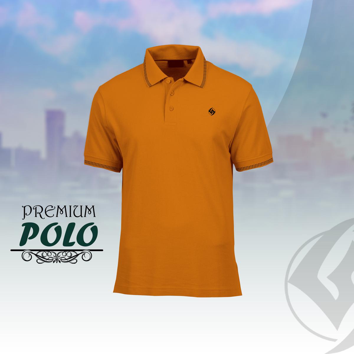 Picture of Shohure Orange Color Short Sleeve Polo Tshirt