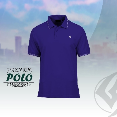 Picture of Shohure Royal Blue Color Short Sleeve Polo Tshirt