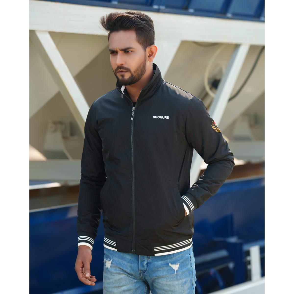 Picture of Shohure Black color Double part air proof jacket