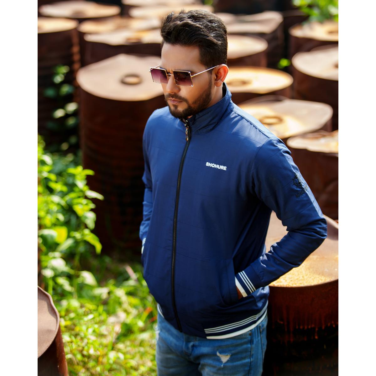 Picture of Shohure Navy Blue color Double part air proof jacket