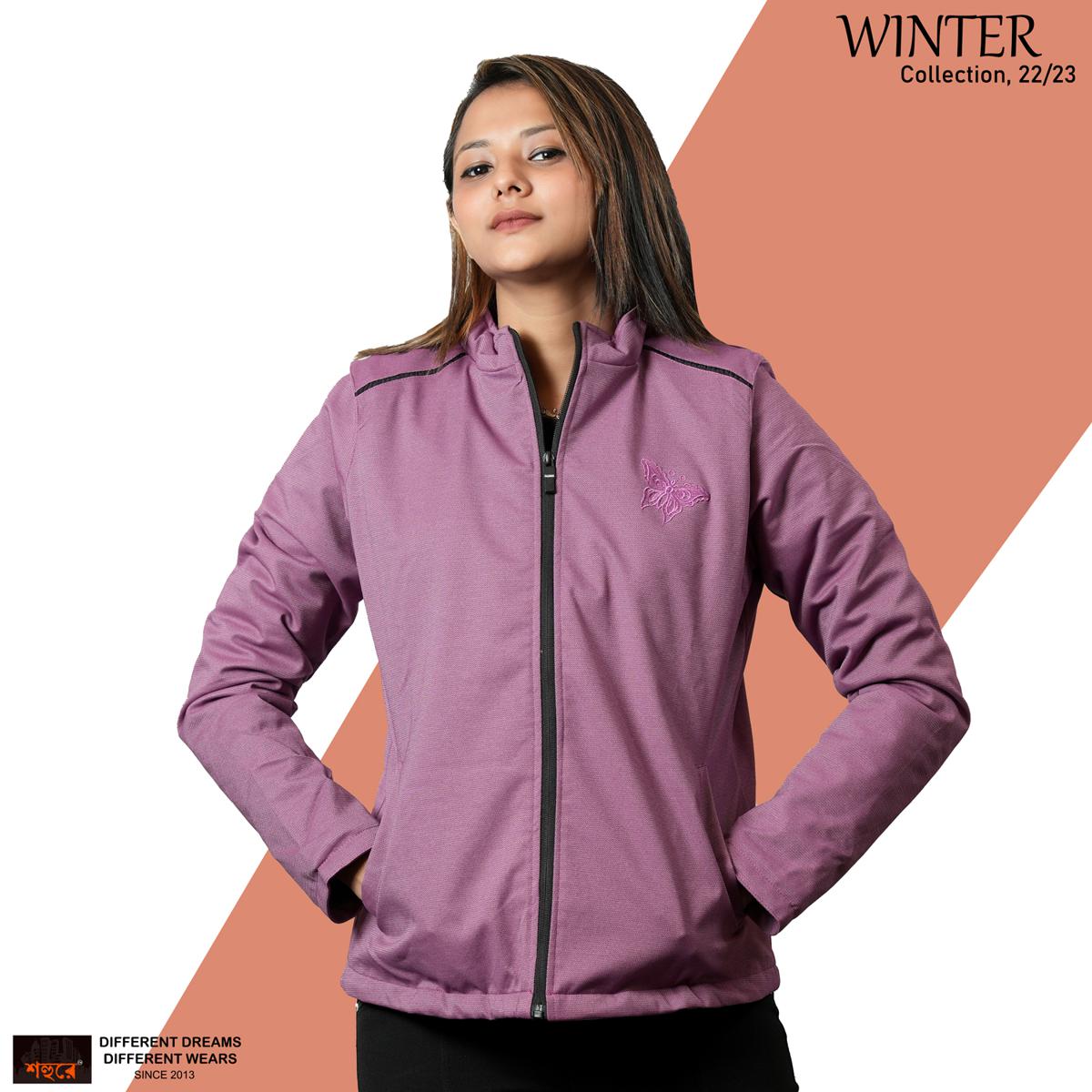 Picture of Shohure Pink color Double part air proof Ladies jacket