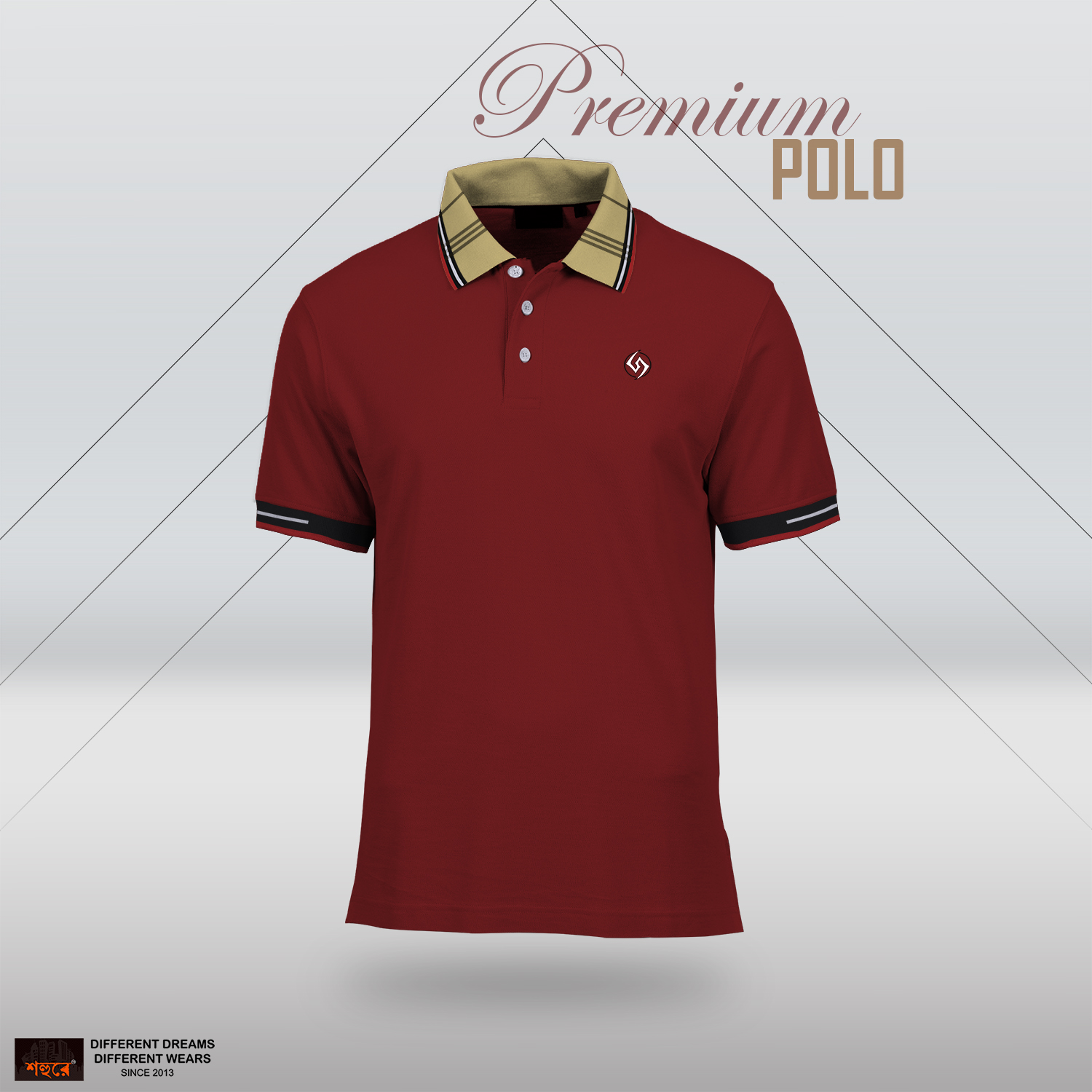 Picture of Shohure Red Color Lycra Pk Short Sleeve Polo Tshirt