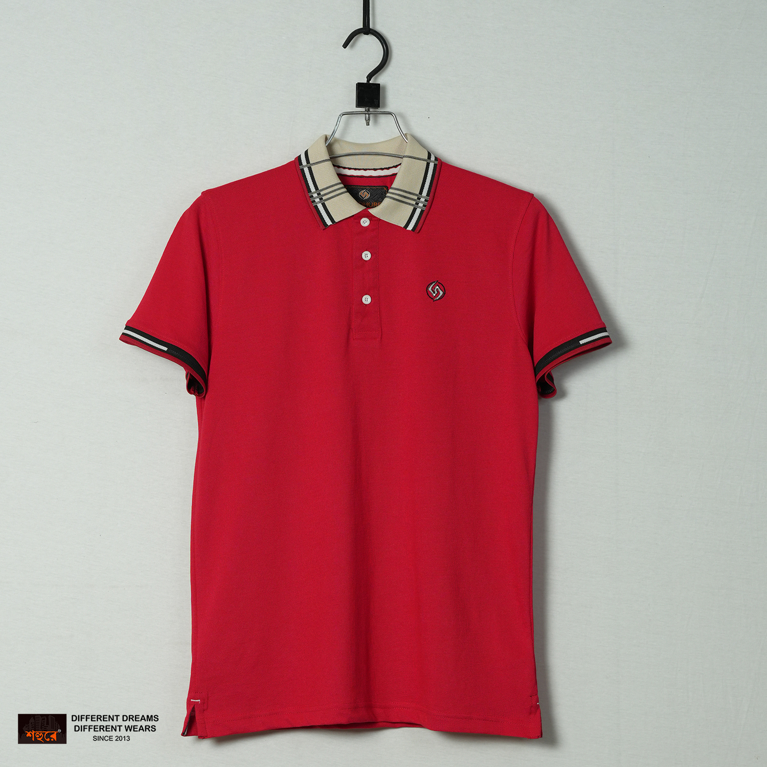 Picture of Shohure Red Color Lycra Pk Short Sleeve Polo Tshirt
