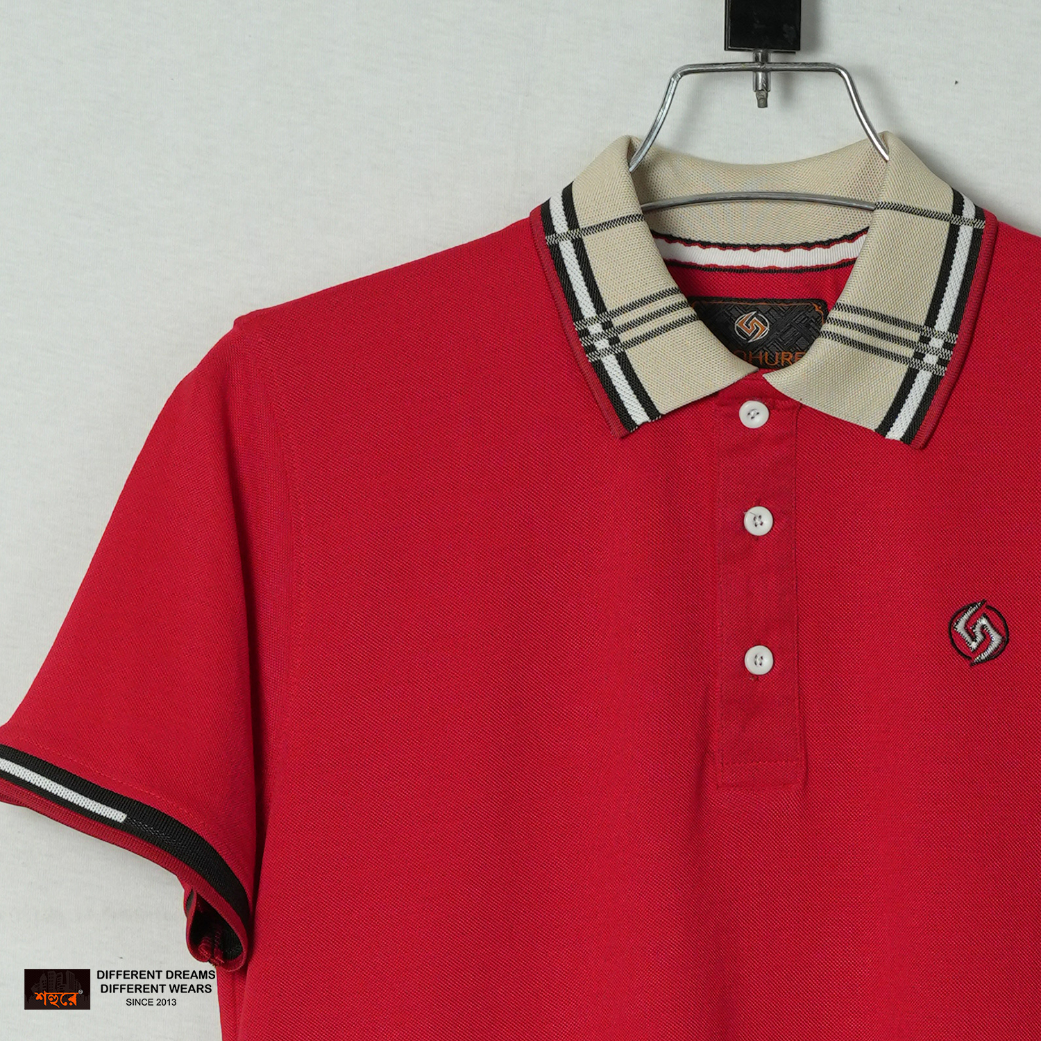 Picture of Shohure Red Color Lycra Pk Short Sleeve Polo Tshirt