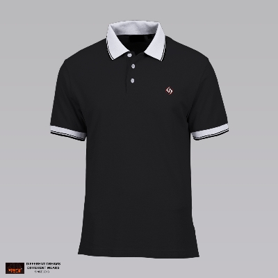 Picture of Shohure Black Color Short Sleeve Polo Tshirt